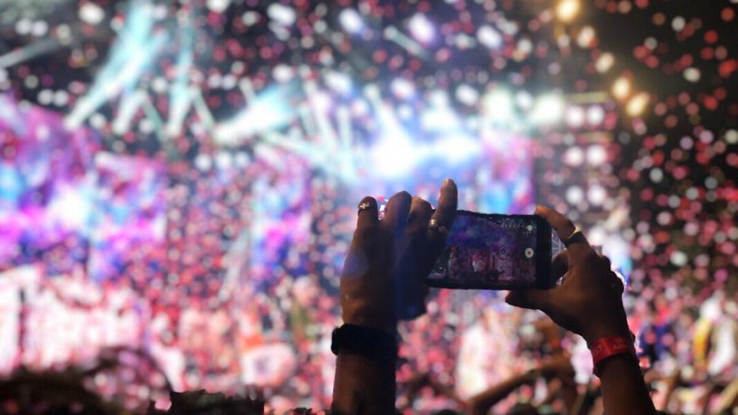 person taking photo outdoors